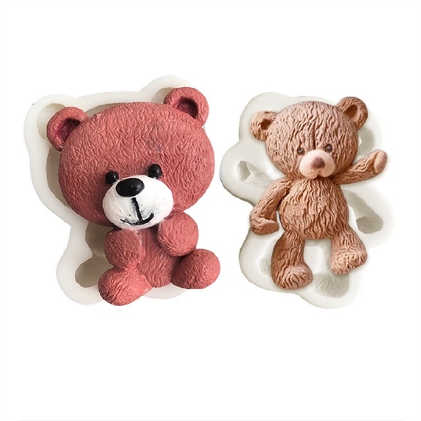 Khuôn Silicon - Động Vật - Gấu Teddy Giơ Tay