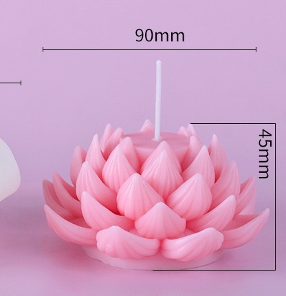 Khuôn Silicon - Hoa Sen Thái Nở - Trụ Cánh Nở 9cm Khuôn Trắng