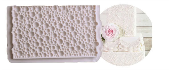 Khuôn Silicon - Viền Mảng Họa Tiết - Hạt Bọt Biển 16x10cm