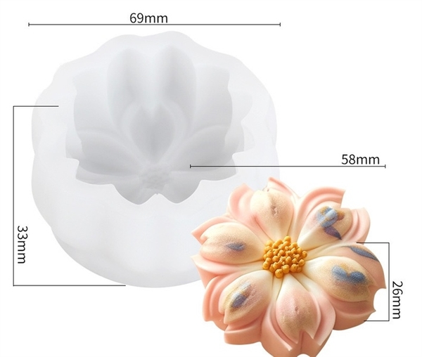 Khuôn Silicon - Hoa Mai Đào Nằm - Yb-154