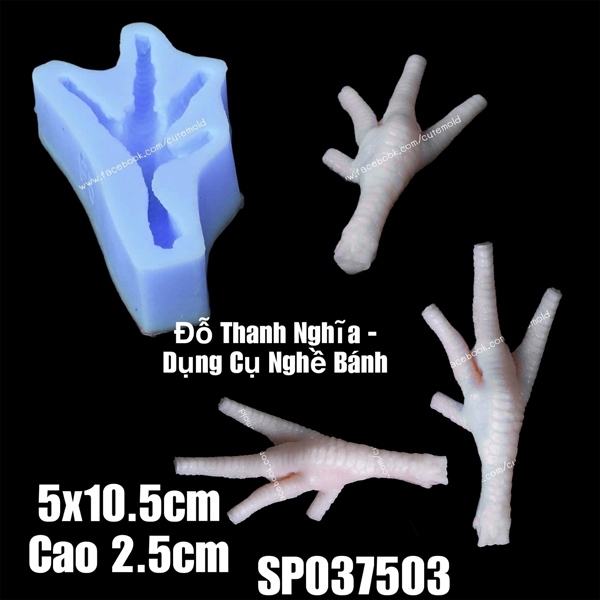 Khuôn Silicon - Món Ăn - Đùi Gà - Chân Gà 10.5cm