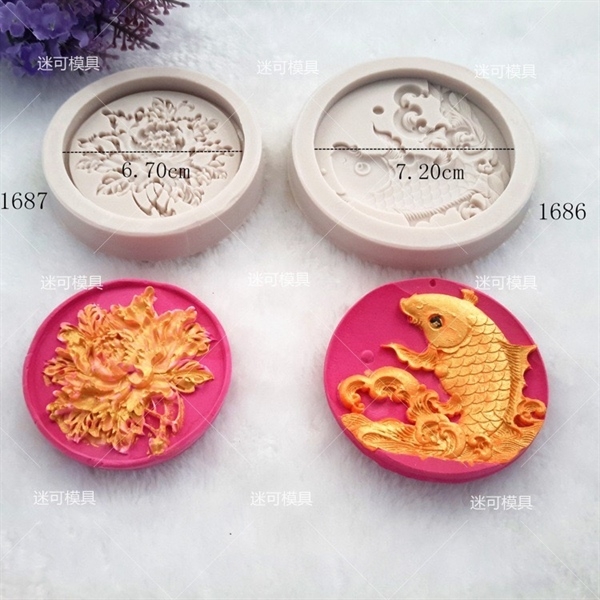 Khuôn Silicon - Biển - Cá