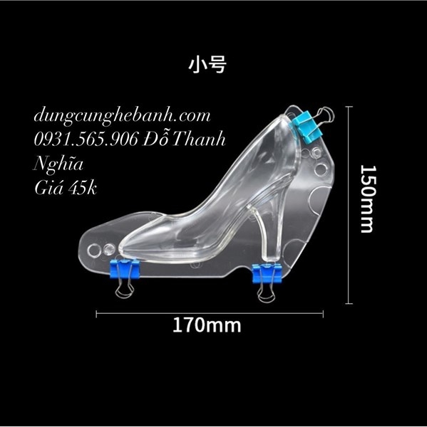 Vĩ Nhựa Cứng - 2 Mảnh - Giày Cao Gót - 19x17cm