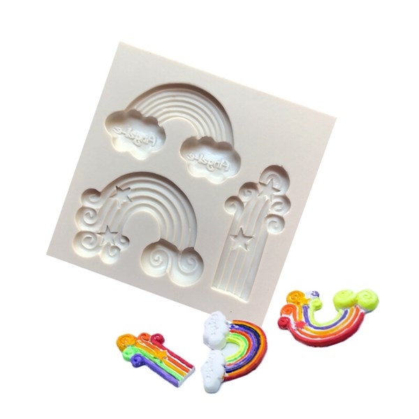 Khuôn Silicon - Bầu Trời - Cầu Vồng - Thẳng 3c