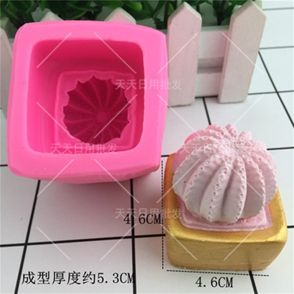 Khuôn Silicon - Chậu Cây Xương Rồng Sen Đá Tròn Khía