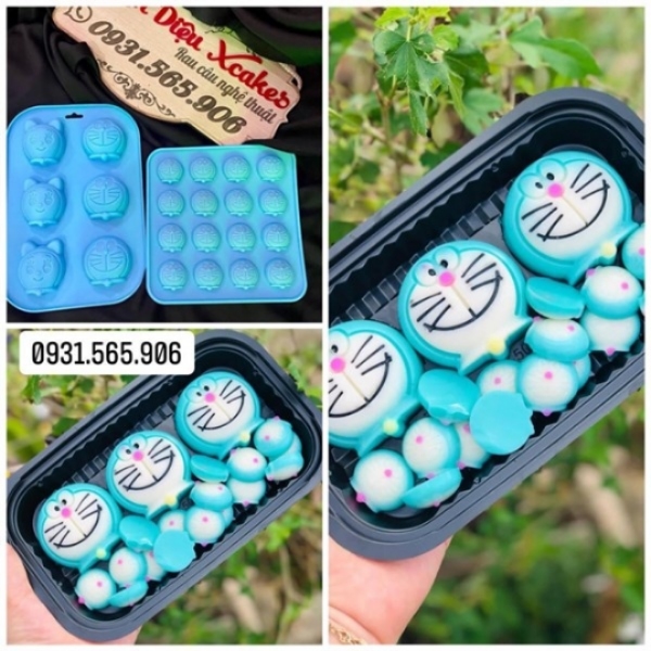 Khuôn Silicon - Mặt Doremon Mặt Doremi 6c