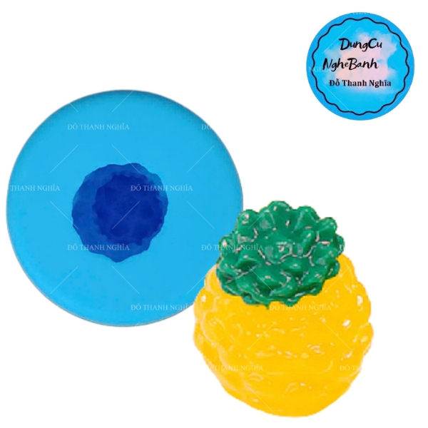 Khuôn Silicon - Trái Cây - Khóm Dứa Thơm 3cm