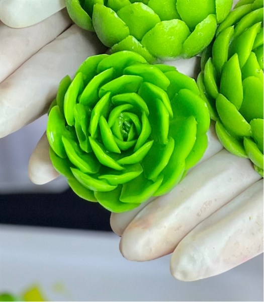 Khuôn Silicon - Sen Đá Nở - 6cm - Ngọc Xoay