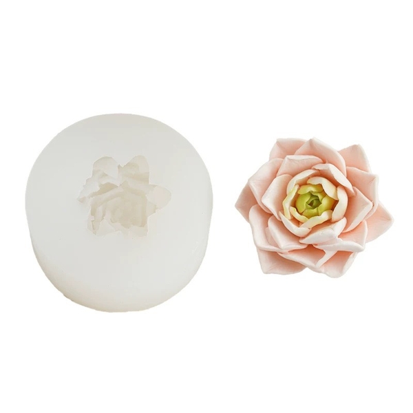 Khuôn Silicon Hoa Hồng - Hồng Tầng Cánh Thẳng 6.5cm