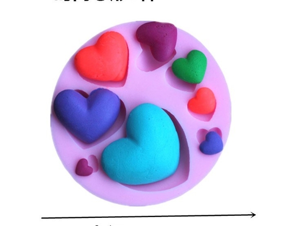 Khuôn Silicon - Trái Tim Trơn - 8c Tim TH