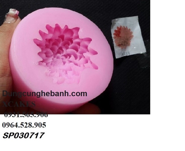 Khuôn Silicon - Hoa Cúc Thược Dược - Cánh Thẳng - 5cm