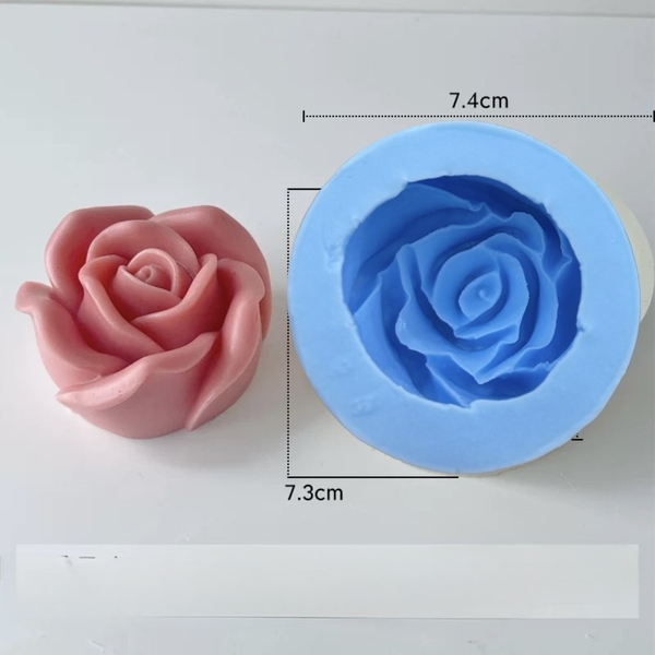 Khuôn Silicon - Hoa Hồng Nở - 7cm A3
