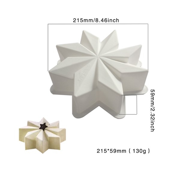 Khuôn Silicon - Đế - Cánh Tuyết Ngôi Sao 22cm Làm Mâm Cúng