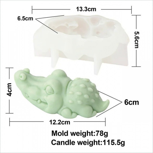 Khuôn Silicon - Biển - Cá Sấu 12.2cm Khúc Bạch