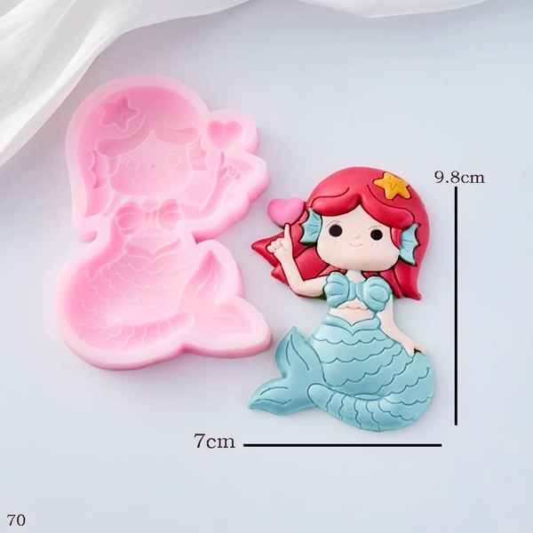 Khuôn Silicon - Biển Tiên Cá - #12 - Chỉ Tay 9.8cm