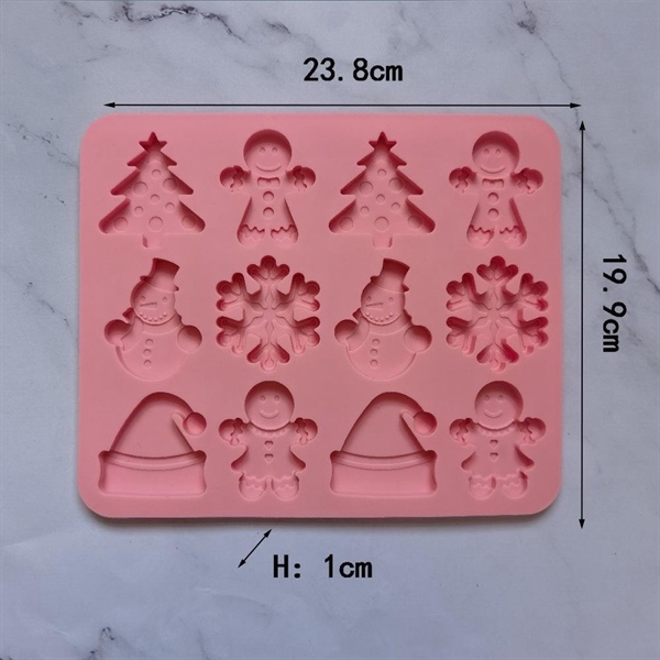 Khuôn Silicon - Noel - Cánh Tuyết Noel - Nón Cánh Tuyết Người Tuyết Cây Thông