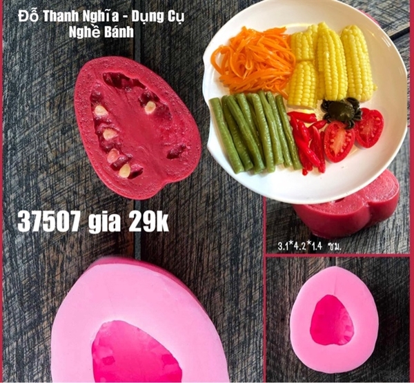 Khuôn Silicon - Rau Củ - Cà Chua