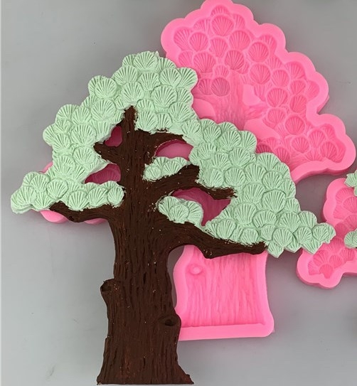 Khuôn Silicon - Cây Kim Tiền - CÂY TO 19x7x1.7cm