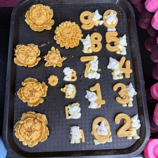 Khuôn Silicon - Số Gấu Số 4 (0-9)