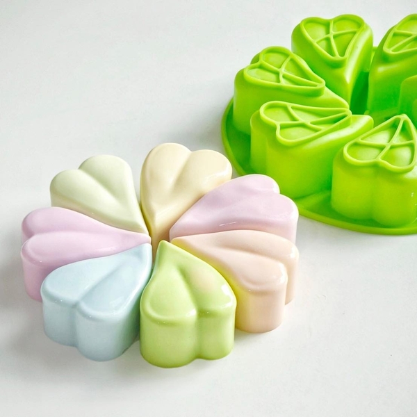 Khuôn Silicon - Đế - Tim Mâm Cúng - Tim Trơn