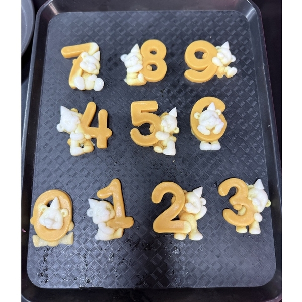 Khuôn Silicon - Số Gấu Số 4 (0-9)