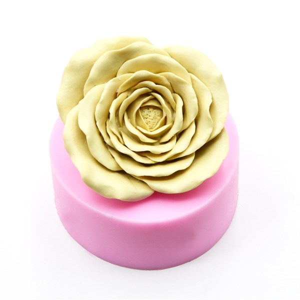 Khuôn Silicon - Hoa Hồng Lai - Xòe Nhụy - 10cm