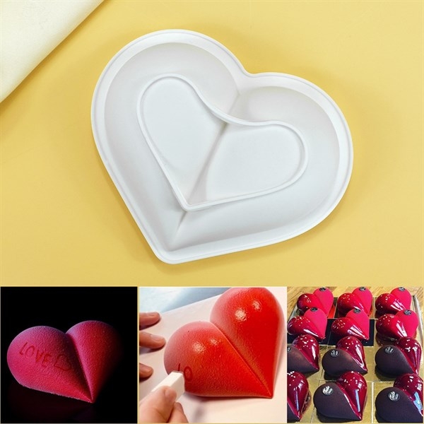 Khuôn Silicon - Trái Tim Trơn - 17.5cm cao 6cm