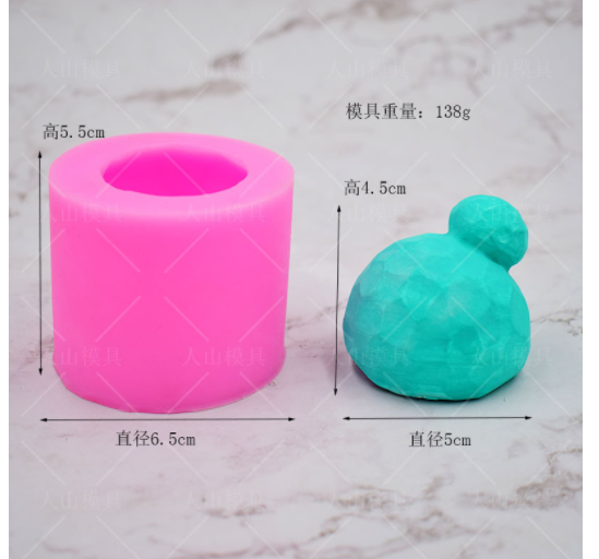 Khuôn Silicon - Sen Đá ĐỨNG  - 5x4.5cm - Ụ Rùa 1 Chỉa