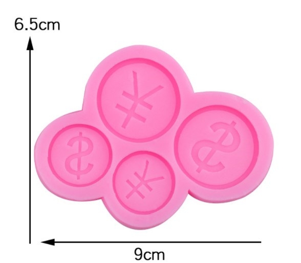 Khuôn Silicon - Tết Túi Tiền $ - ĐỒNG TIÊN TRÒN