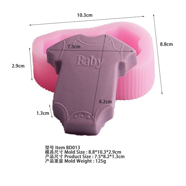Khuôn Silicon - Quần Áo - Yếm 8cm
