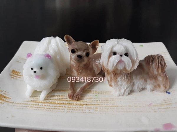 Khuôn Silicon - Động Vật - Chó Xù Đứng - 6.5cm