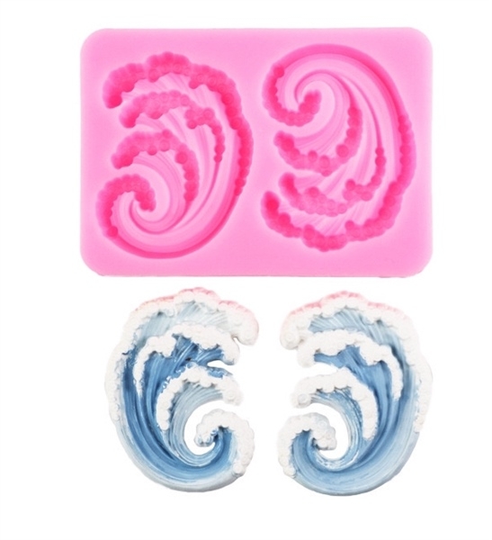 Khuôn Silicon - Biển - Ngọn Sóng 2c - 5.5cm