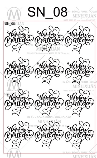 Decal Chủ Đề Sinh Nhật - DSN - DSN08
