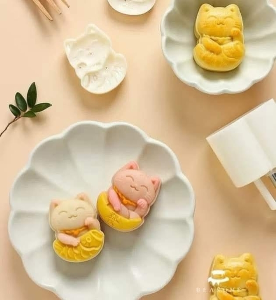 Khuôn Silicon - Động Vật - Mèo Thần Tài Cá