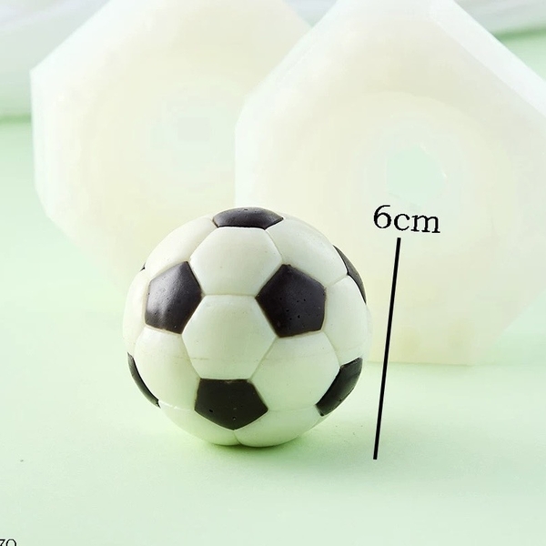 Khuôn Silicon - Cầu Thủ - Trái Banh 2 Mảnh 6cm