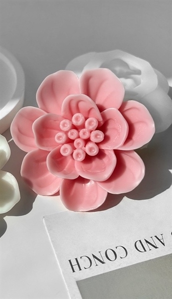 Khuôn Silicon - Hoa Cúc Trạng Nguyên Chấm - Cánh Thẳng - 6cm