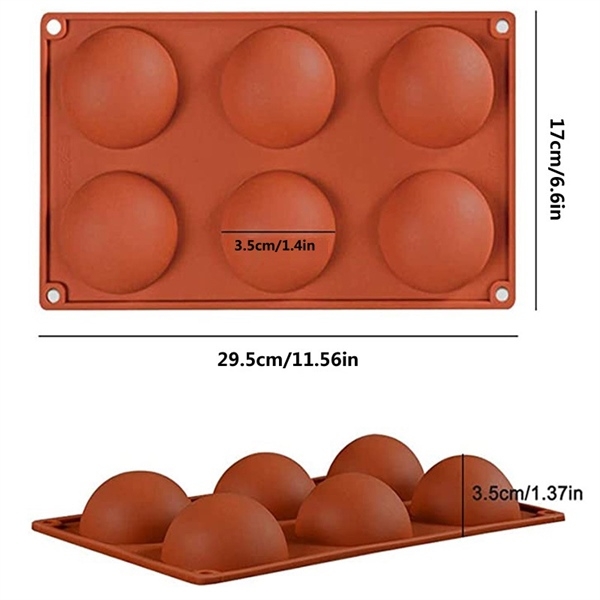 Khuôn Silicon - Mochi - Cầu - Kim Cương - Cầu 6.5cm H4 6c