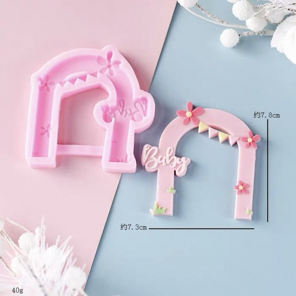 Khuôn Silicon - Cánh Cửa Baby 7.8cm