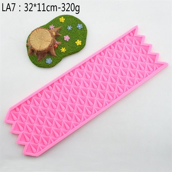 Khuôn Silicon - Viền Mảng 2D - Ô Nhọn LA07 - 32x11cm
