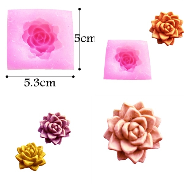 Khuôn Silicon - Sen Đá Nở - Sen Đá 5cm Tia Nhọn