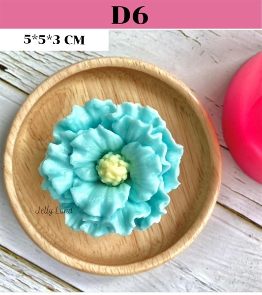 Khuôn Silicon - Hoa Mẫu Đơn - 6Cm D6