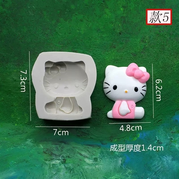 Khuôn Silicon - Mèo Kitty - Mẫu 5