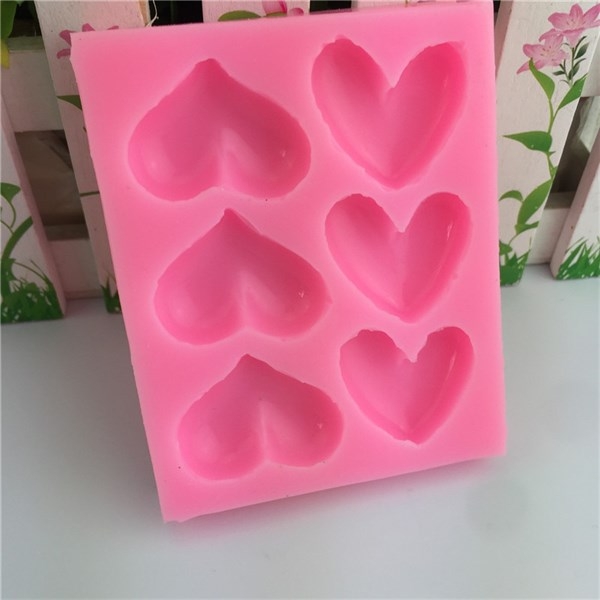 Khuôn Silicon - Trái Tim Trơn - 4c Tim Nhọn 3cm TH2
