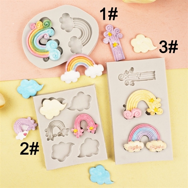 Khuôn Silicon - Bầu Trời - Cầu Vồng - Đám Mây 6c