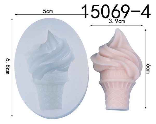 Khuôn Silicon - Cây Kem Xoắn