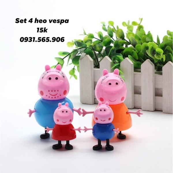Con Heo - Lợn Nhựa - PKD - Set 4 - Gia Đình