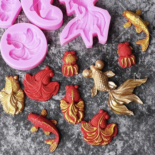 Khuôn Silicon - Biển - Cá Koi 9cm