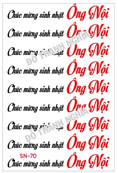 Decal Chủ Đề Sinh Nhật - DSN - DSN67