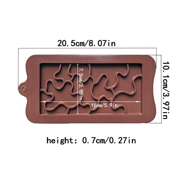 Khuôn Silicon - Viền VN - 17x8cm - VN06 - Vân Đất