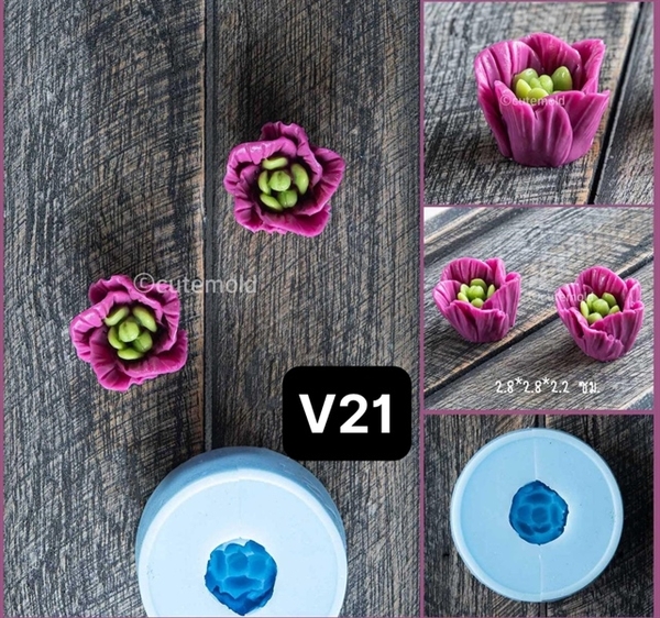 Combo 3 Khuôn Silicon Hoa Cúc - Xoay -M9M10V21- Shc